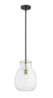 Bella One Light Pendant in Matte Black + Olde Brass (224|476P-ROD-MB-OBR)