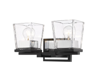 Bleeker Street Two Light Vanity in Matte Black / Chrome (224|475-2V-MB-CH)