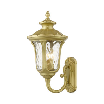 Oxford Three Light Outdoor Wall Lantern in Soft Gold (107|7856-33)