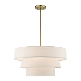 Chandler Four Light Pendant Chandelier in Antique Brass (107|56724-01)