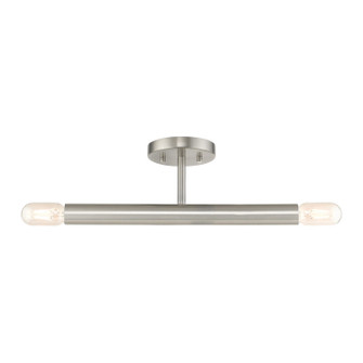 Copenhagen Two Light Semi-Flush Mount in Brushed Nickel (107|51139-91)