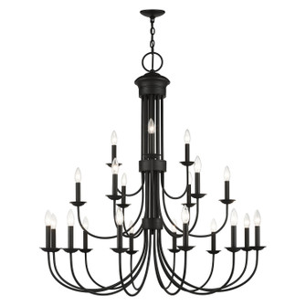 Estate 21 Light Chandelier in Black (107|42688-04)