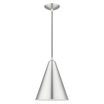 Dulce One Light Pendant in Brushed Aluminum with Polished Chrome (107|41492-66)