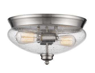 Amon Two Light Flush Mount in Brushed Nickel (224|722F2-BN)