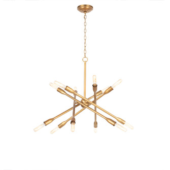 Cobra 12 Light Chandelier in Natural Brass (400|16-1428NB)