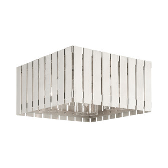 Greenwich Four Light Outdoor Flush Mount in Brushed Nickel (107|20754-91)