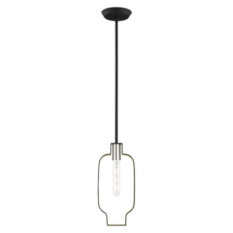 Meadowbrook One Light Pendant in Black w/ Brushed Nickels (107|45512-04)