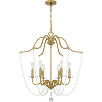 Sunday Six Light Chandelier in Aged Brass (10|SDY5028AB)