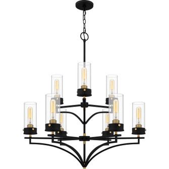 Hillside Nine Light Chandelier in Matte Black (10|HLS5031MBK)