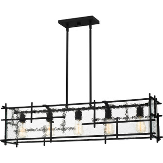 Daphne Five Light Linear Chandelier in Matte Black (10|DPN538MBK)