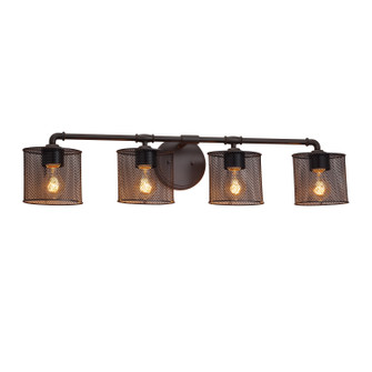 Wire Mesh Four Light Bath Bar in Dark Bronze (102|MSH-8464-30-DBRZ)