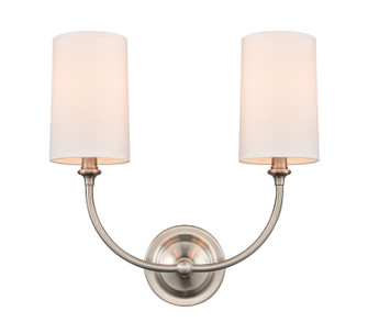 Giselle Two Light Wall Sconce in Brushed Satin Nickel (405|372-2W-SN-S1)