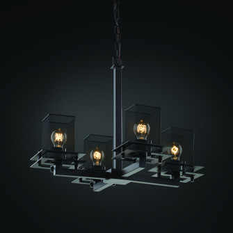 Wire Mesh Four Light Chandelier in Matte Black (102|MSH-8100-15-MBLK)