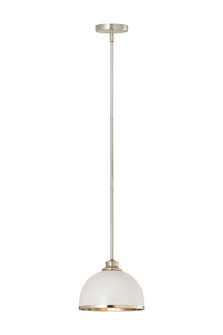 Landry One Light Pendant in Matte White / Brushed Nickel (224|1004P10-MW-BN)