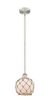 Edison One Light Mini Pendant in Brushed Satin Nickel (405|616-1S-SN-G121-8RB)