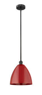 Edison One Light Mini Pendant in Matte Black (405|616-1S-BK-MBD-12-RD)