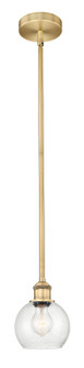 Edison One Light Mini Pendant in Brushed Brass (405|616-1S-BB-G124-6)