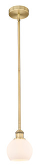 Edison One Light Mini Pendant in Brushed Brass (405|616-1S-BB-G121-6)