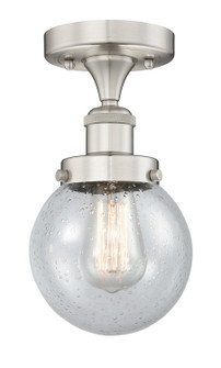 Edison One Light Semi-Flush Mount in Brushed Satin Nickel (405|616-1F-SN-G204-6)