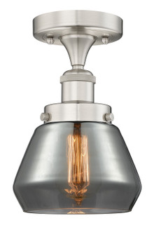 Edison One Light Semi-Flush Mount in Brushed Satin Nickel (405|616-1F-SN-G173)