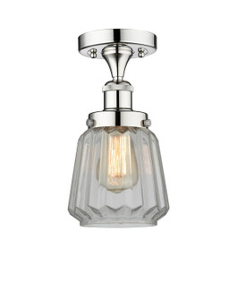 Edison One Light Semi-Flush Mount in Polished Chrome (405|616-1F-PC-G142)