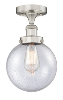 Edison One Light Semi-Flush Mount in Matte Black (405|616-1F-BK-G204-8)