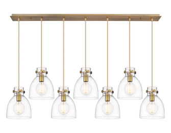 Downtown Urban One Light Linear Pendant in Brushed Brass (405|127-410-1PS-BB-G412-8CL)