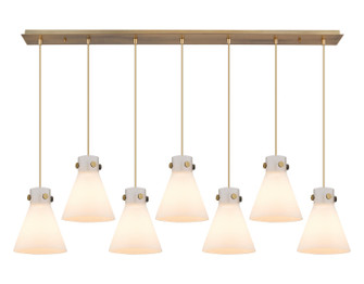 Downtown Urban Seven Light Linear Pendant in Brushed Brass (405|127-410-1PS-BB-G411-8WH)