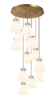 Downtown Urban 12 Light Pendant in Brushed Brass (405|126-410-1PS-BB-G412-8WH)