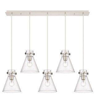 Downtown Urban Two Light Linear Pendant in Polished Nickel (405|125-410-1PS-PN-G411-8CL)
