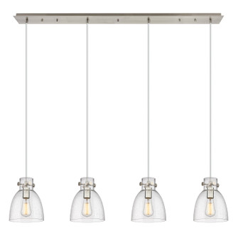 Downtown Urban Nine Light Linear Pendant in Brushed Satin Nickel (405|124-410-1PS-SN-G412-8SDY)