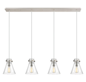 Downtown Urban Nine Light Linear Pendant in Polished Nickel (405|124-410-1PS-PN-G411-8SDY) Downtown Urban Nine Light Linear Pendant in Polished Nickel (405|124-410-1PS-PN-G411-8SDY)
