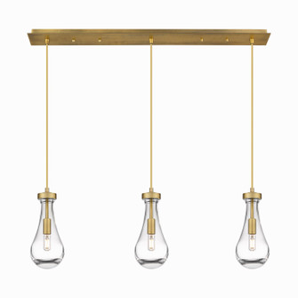 Downtown Urban LED Linear Pendant in Brushed Brass (405|123-451-1P-BB-G451-5CL)