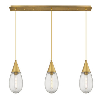 Downtown Urban LED Linear Pendant in Brushed Brass (405|123-450-1P-BB-G450-6SCL)