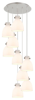 Downtown Urban Eight Light Pendant in Polished Nickel (405|119-410-1PS-PN-G412-8WH)