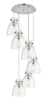 Downtown Urban Three Light Pendant in Polished Nickel (405|116-410-1PS-PN-G412-8CL)