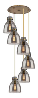 Downtown Urban Five Light Pendant in Brushed Brass (405|116-410-1PS-BB-G412-8SM)
