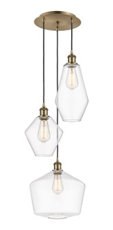 Ballston Three Light Pendant in Antique Brass (405|113B-3P-AB-G652-MU)