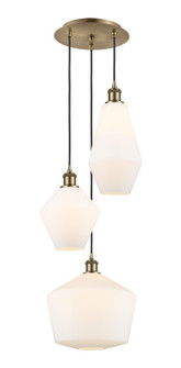 Ballston Three Light Pendant in Antique Brass (405|113B-3P-AB-G651-MU)