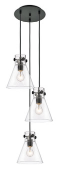 Downtown Urban Seven Light Pendant in Matte Black (405|113-410-1PS-BK-G411-8CL)