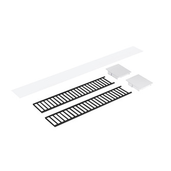 LED Linear Louver Accessory Set in Black / White (167|NLUD-4LOUVBW)
