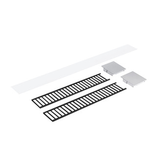 LED Linear Louver Accessory Set in Black / Aluminum (167|NLUD-4LOUVBA)