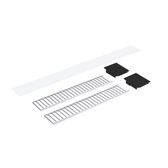 LED Linear Louver Accessory Set in Aluminum / Black (167|NLUD-4LOUVAB)