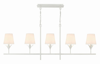 Broche Five Light Chandelier in Matte White (60|537-MT)