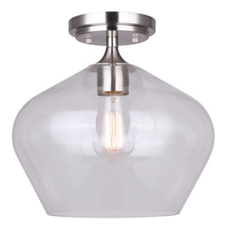Conall One Light Flush Mount in Brushed Nickel (387|IFM1102A12BN)