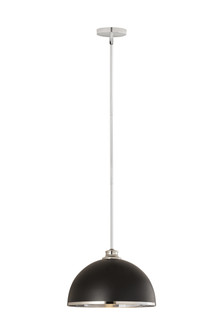 Landry One Light Pendant in Matte Black + Chrome (224|1004P14-MB-CH)