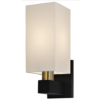 Cubo One Light Wall Sconce in Natural Brass & Black (69|6122.43)