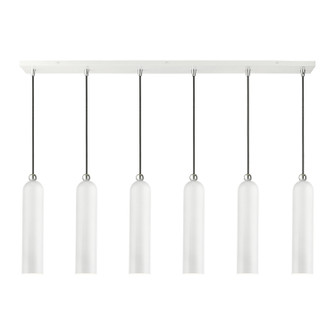 Ardmore Six Light Linear Pendant in Shiny White w/ Polished Chromes (107|46757-69)