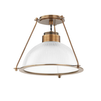 Glint One Light Semi Flush Mount in Patina Brass (67|C2115-PBR)