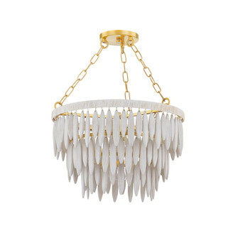 Tiffany One Light Pendant in Aged Brass/Textured Cream (428|H805701-AGB)